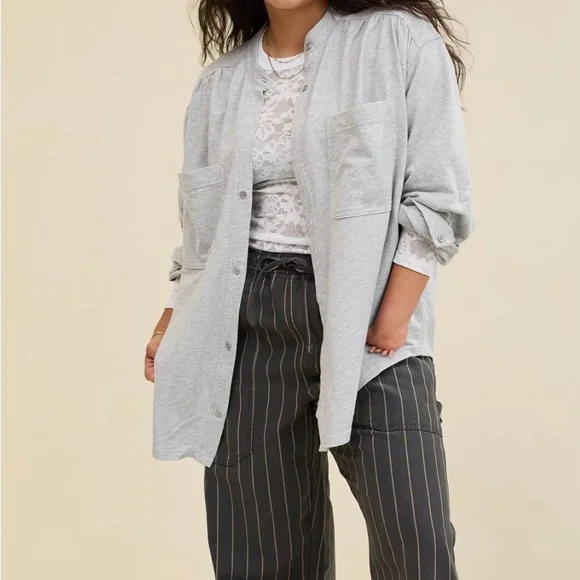 Aerie MagnaReady Adaptive Roll With It Fleece Shirt - Picture 2 of 2